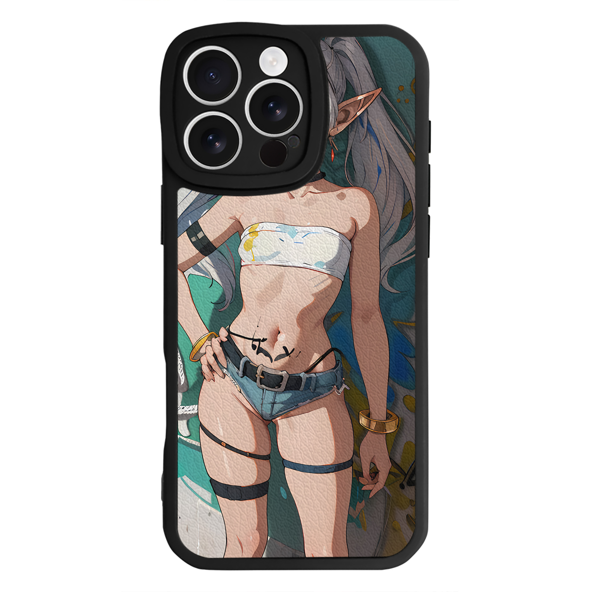 （画像用） 葬送のフリーレン Frieren 【iPhone 16シリーズ対応】シリコンスマホケース（レザー調） 材質：シリコン